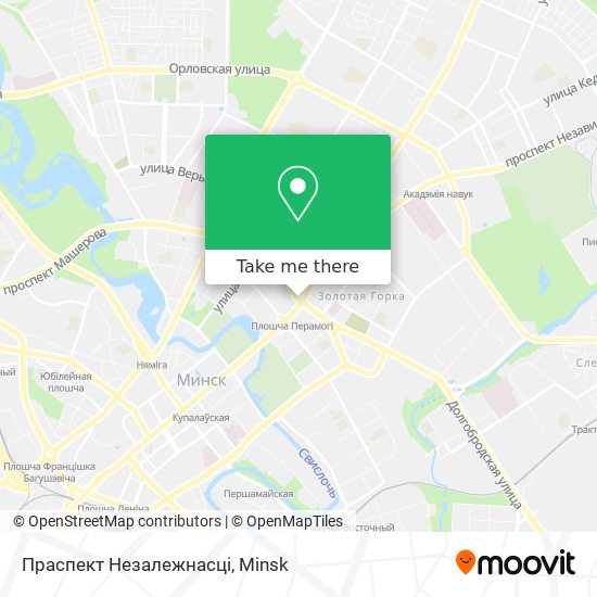 Праспект Незалежнасці map