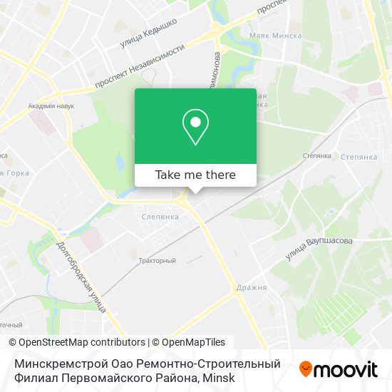 Минскремстрой Оао Ремонтно-Строительный Филиал Первомайского Района map