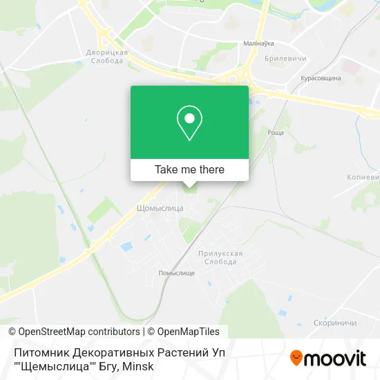 Питомник Декоративных Растений Уп ""Щемыслица"" Бгу map