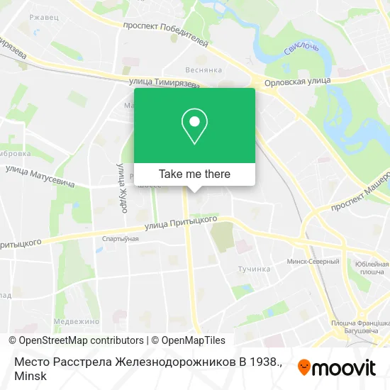 Место Расстрела Железнодорожников В 1938. map