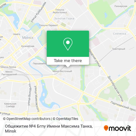 Общежитие №4 Бгпу Имени Максима Танка map