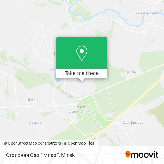 Столовая Оао ""Мпко"" map