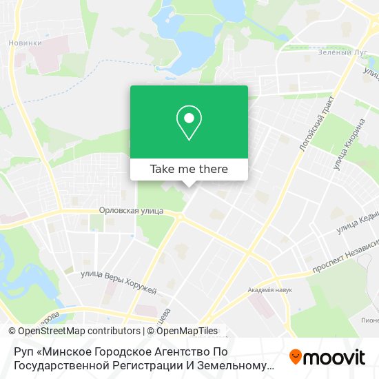 Руп «Минское Городское Агентство По Государственной Регистрации И Земельному Кадастру» map