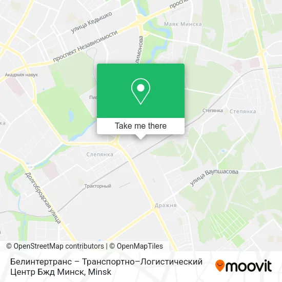 Белинтертранс – Транспортно–Логистический Центр Бжд Минск map