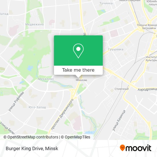 Burger King Drive map