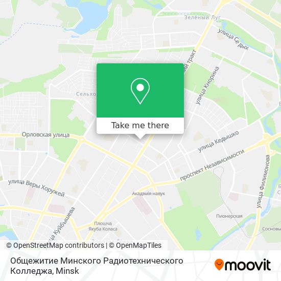 Общежитие Минского Радиотехнического Колледжа map