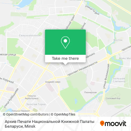 Архив Печати Национальной Книжной Палаты Беларуси map