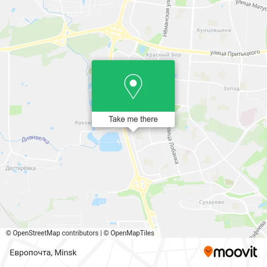 Европочта map