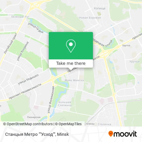 Станцыя Метро ""Усход"" map