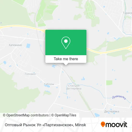 Оптовый Рынок Уп «Партизанское» map