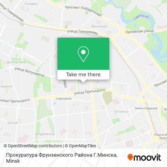 Прокуратура Фрунзенского Района Г.Минска map