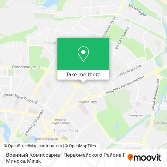 Военный Комиссариат Первомайского Района Г. Минска map