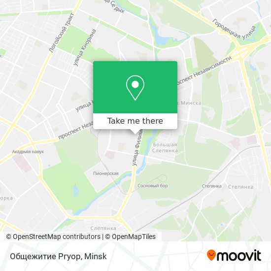 Общежитие Ргуор map