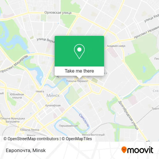 Европочта map