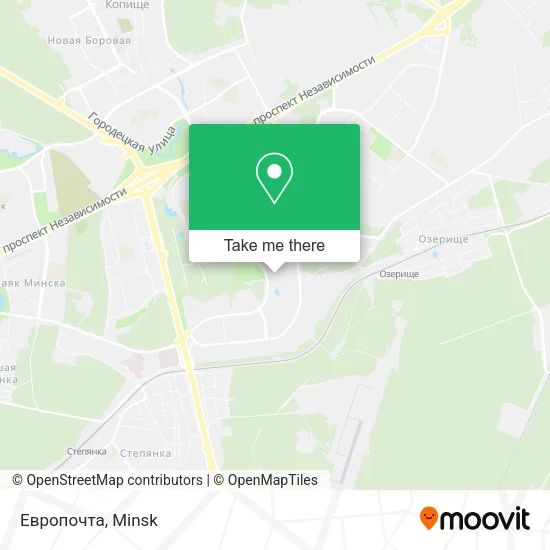 Европочта map