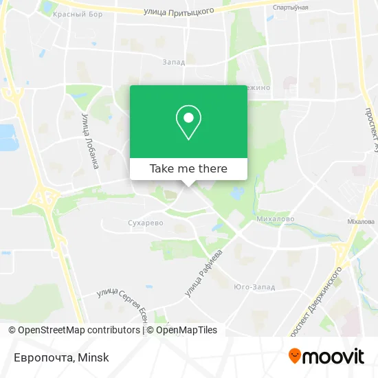 Европочта map