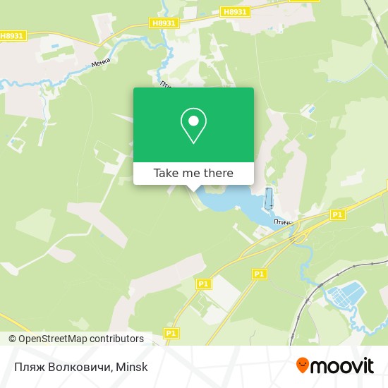 Пляж Волковичи map