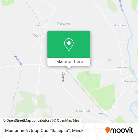 Машинный Двор Оао ""Зазерка"" map