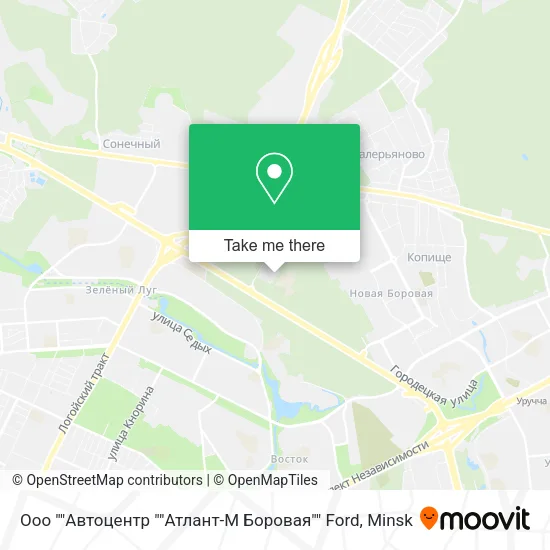 Ооо ""Автоцентр ""Атлант-М Боровая"" Ford map