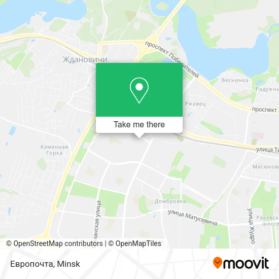 Европочта map