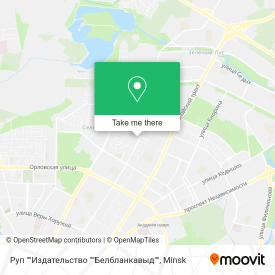 Руп ""Издательство ""Белбланкавыд"" map