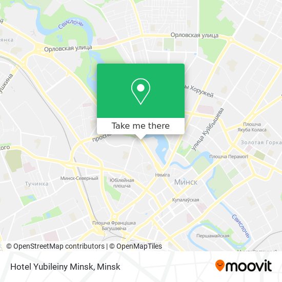 Hotel Yubileiny Minsk map