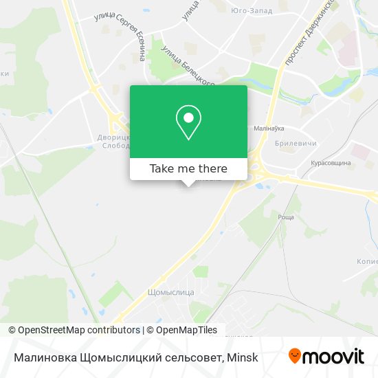 Малиновка Щомыслицкий сельсовет map