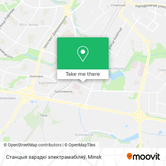 Станцыя зарадкі электрамабіляў map