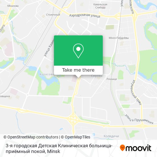 3-я городская Детская Клиническая больница-приёмный покой map