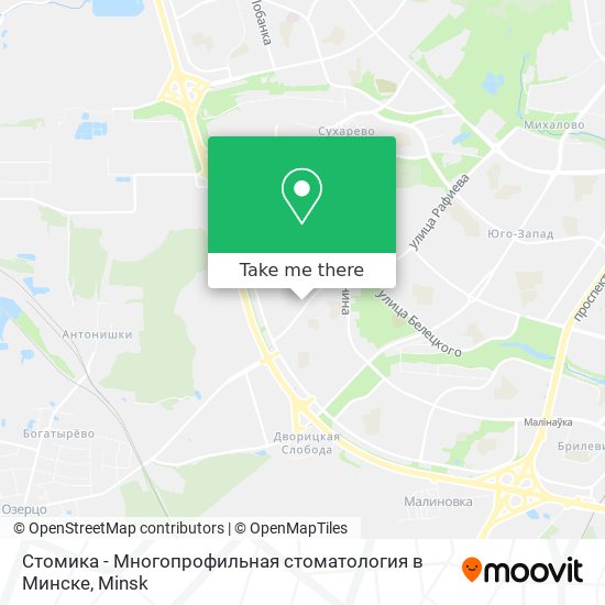 Стомика - Многопрофильная стоматология в Минске map