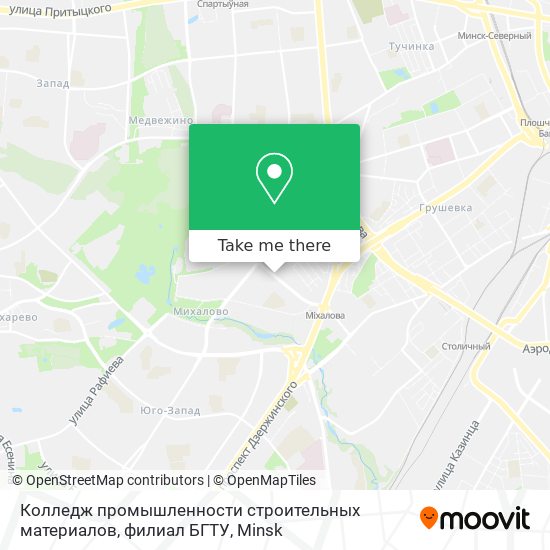 Колледж промышленности строительных материалов, филиал БГТУ map