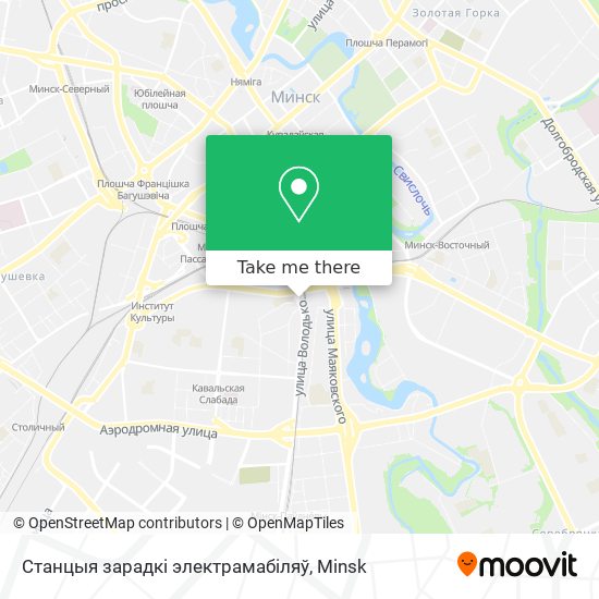 Станцыя зарадкі электрамабіляў map