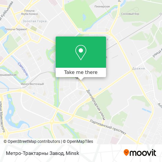 Метро-Трактарны Завод map