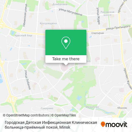 Городская Детская Инфекционная Клиническая больница-приёмный покой map