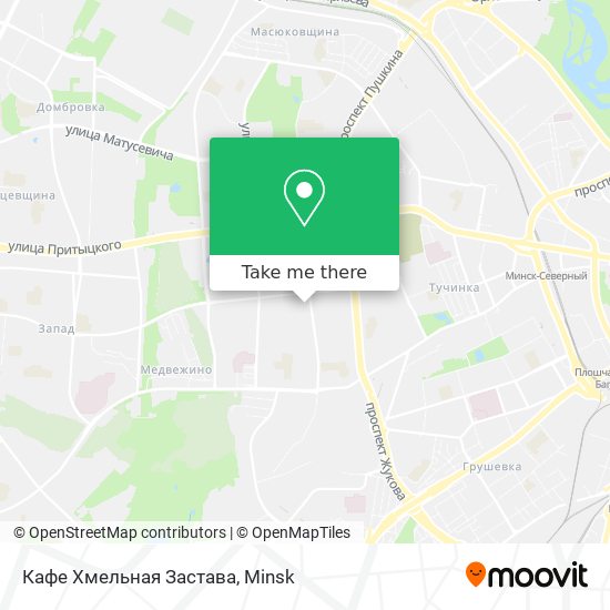 Кафе Хмельная Застава map