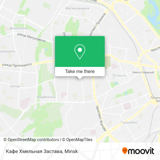 Кафе Хмельная Застава map