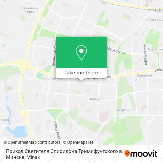 Приход Святителя Спиридона Тримифунтского в Минске map