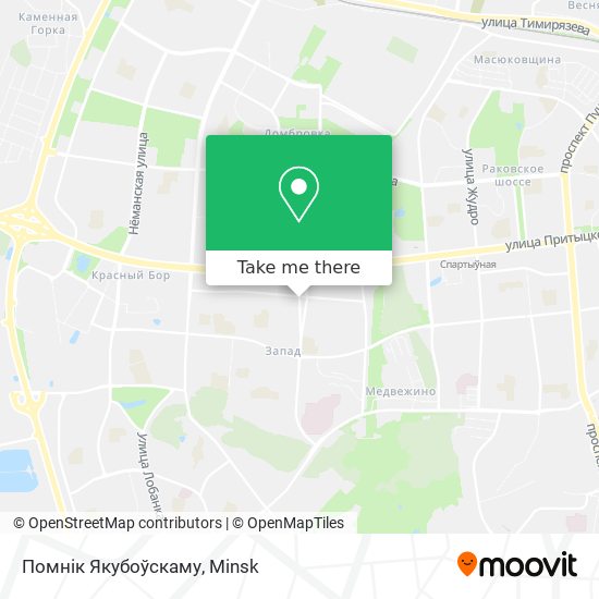 Помнік Якубоўскаму map