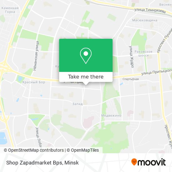 Shop Zapadmarket Bps map