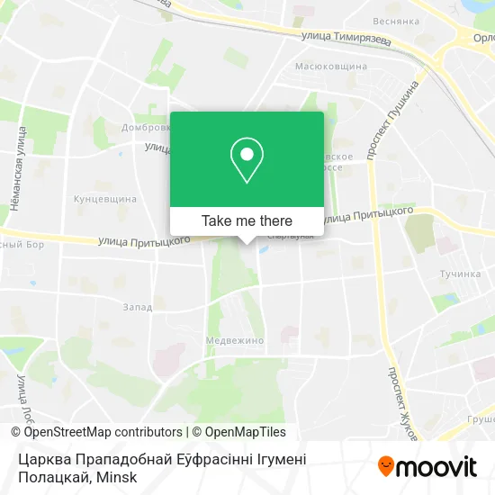 Царква Прападобнай Еўфрасінні Ігумені Полацкай map