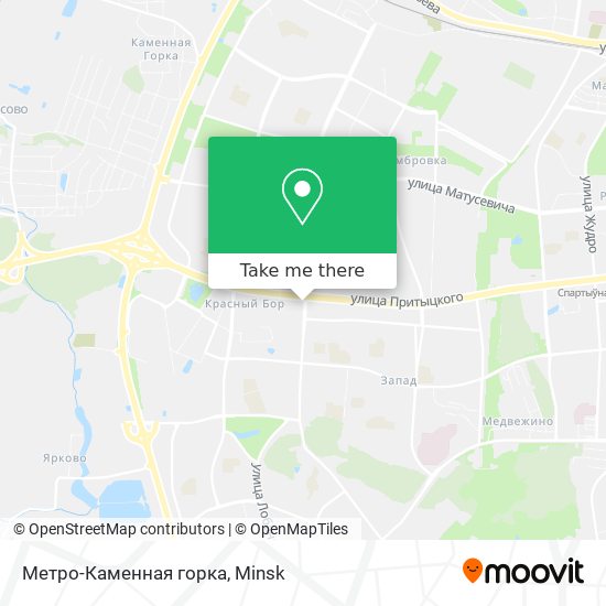 Метро-Каменная горка map