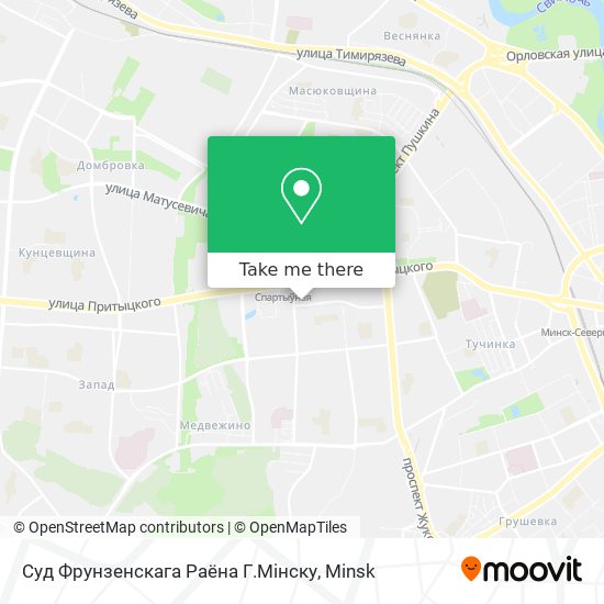 Суд Фрунзенскага Раёна Г.Мінску map