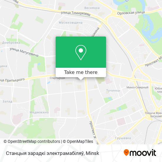 Станцыя зарадкі электрамабіляў map