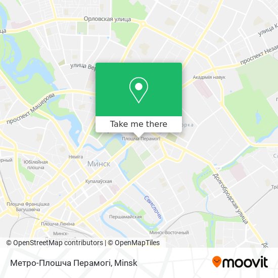 Метро-Плошча Перамогі map