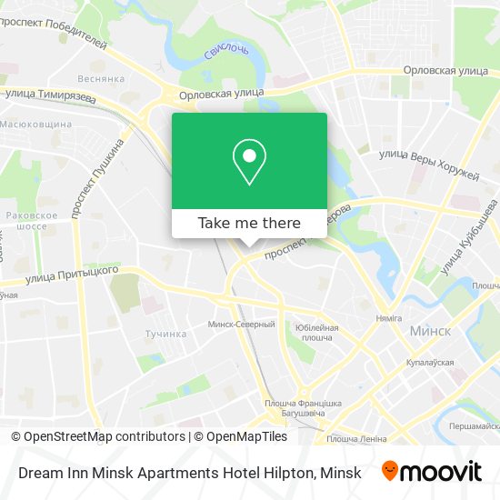 Dream Inn Minsk Apartments Hotel Hilpton map