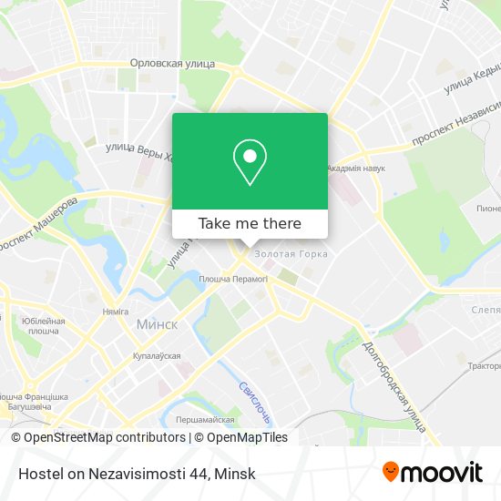 Hostel on Nezavisimosti 44 map