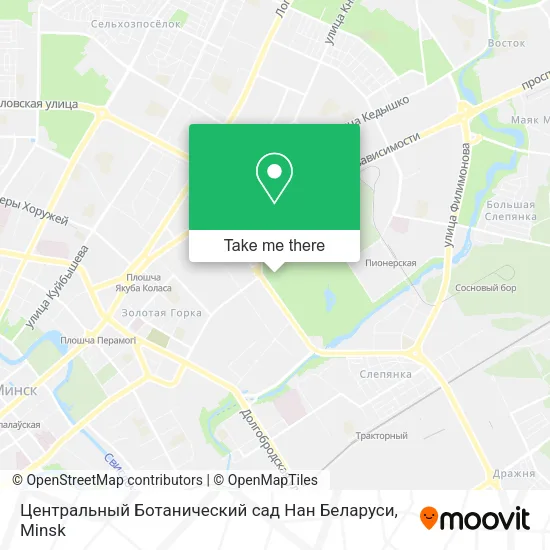 Центральный Ботанический сад Нан Беларуси map