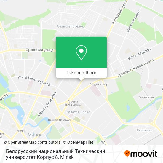 Белорусский национальный Технический университет Корпус 8 map