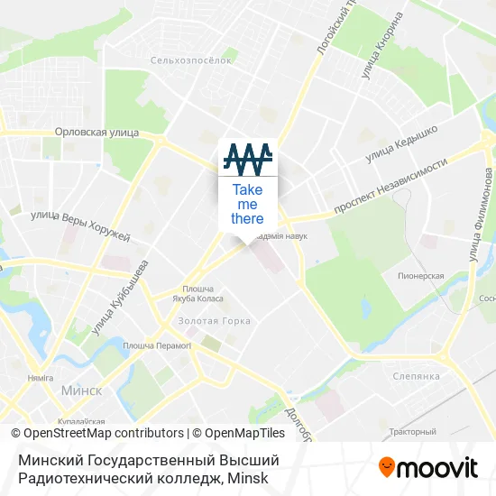 Минский Государственный Высший Радиотехнический колледж map