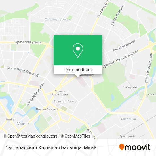 1-я Гарадская Клінічная Бальніца map
